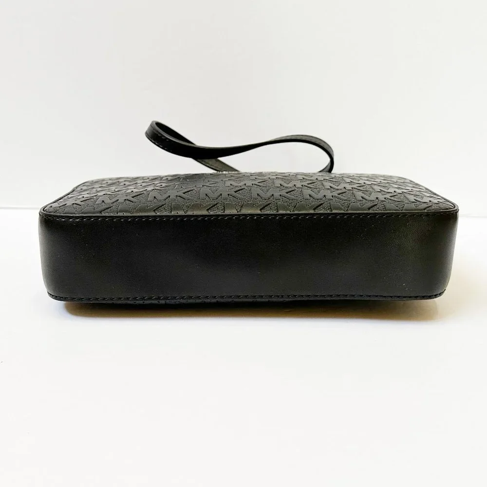 Michael Kors Jet Set Item East West Shoulder Crossbody Bag MK Signature Black - Picture 6 of 10